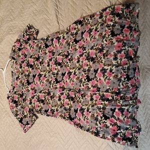 T-Shirt Floral Dress with Pockets
